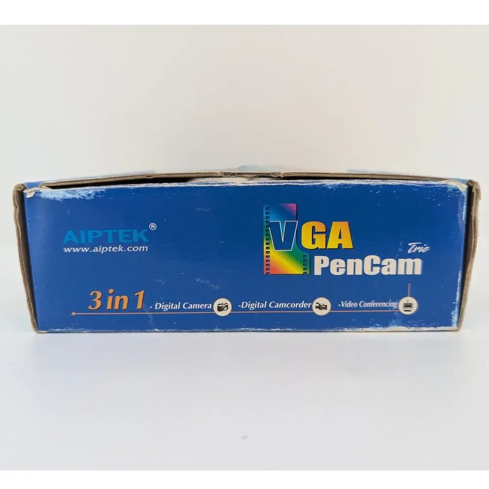 Aiptek VGA PenCam Silver Mini Digital Camera W/Connection Cable & Software